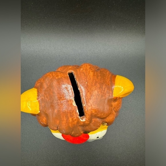 VTG Price Products Kitschy Lion in Cage Coin Ceramic Bank 1970s Made in Taiwan - Picture 4 of 9